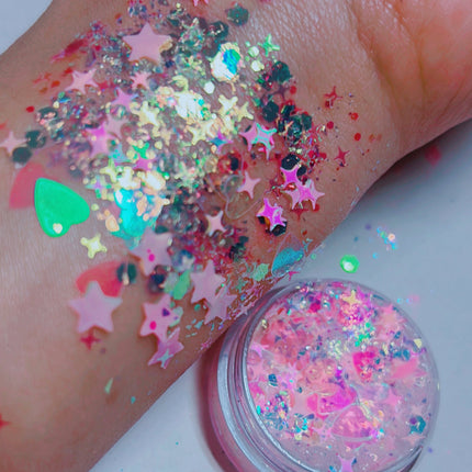 Inked Doll Cosmetics - CELESTIAL ANGEL MERMAID JELLY (FACE/BODY/HAIR) GLITTER GEL