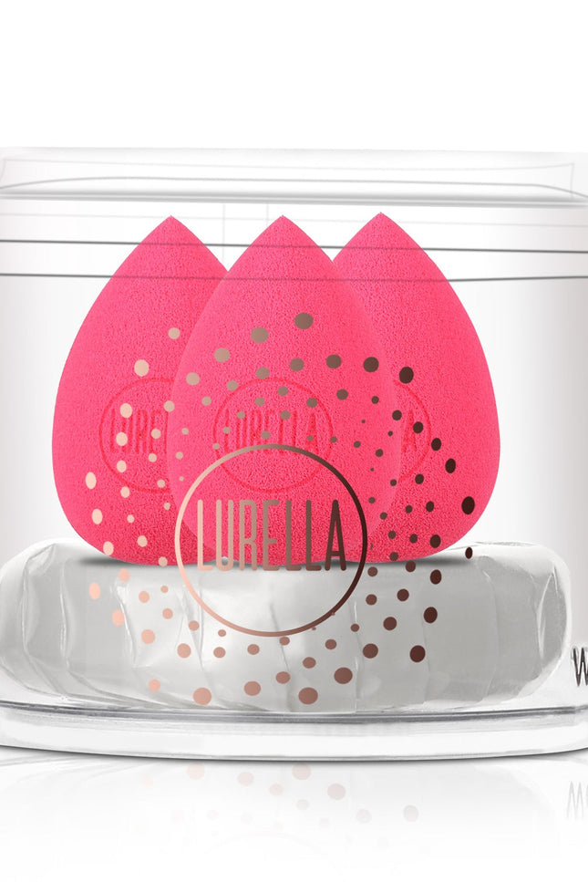 Lurella Cosmetics - Mini Teardrop Sponge Pack - Hot Pink