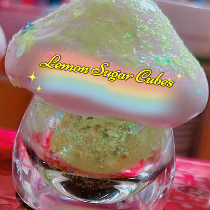 Inked Doll Cosmetics - LEMON SUGAR CUBES Neon Yellow (Chunky or Fine) “Magic Mushroom Gels”