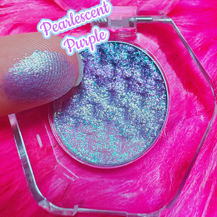 Inked Doll Cosmetics - PEARLESCENT PURPLE “Mermaidia Collection” Pressed TripleChrome