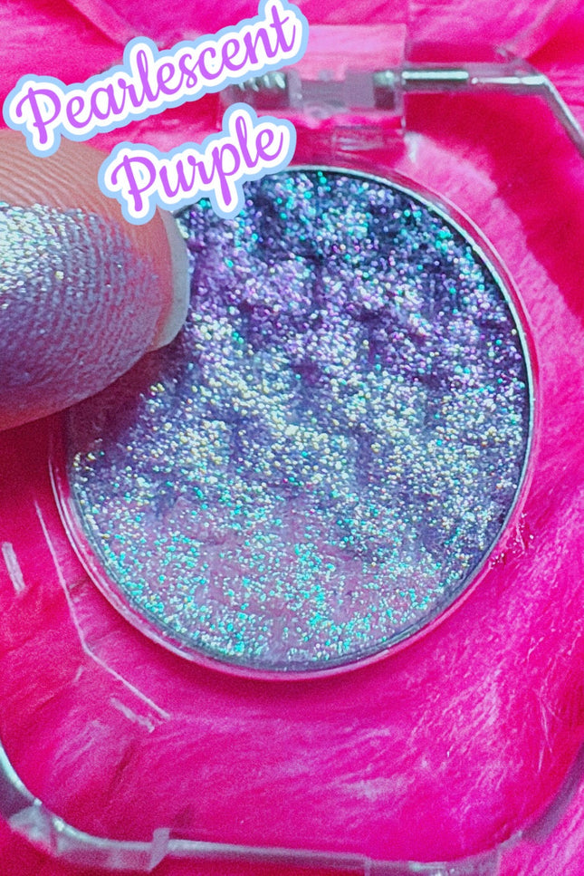 Inked Doll Cosmetics - PEARLESCENT PURPLE “Mermaidia Collection” Pressed TripleChrome