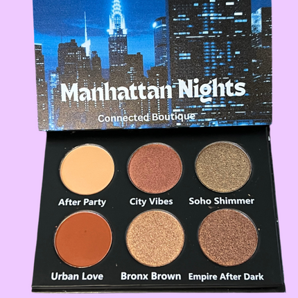 Connected Boutique - Manhattan Nights Eyeshadow Palette – Day‑to‑Night Neutrals