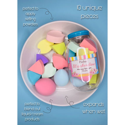 Prolux Cosmetics - Marshmallow 10pc Makeup Sponges