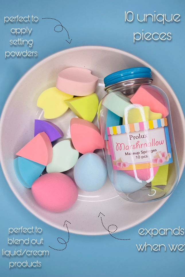 Prolux Cosmetics - Marshmallow 10pc Makeup Sponges