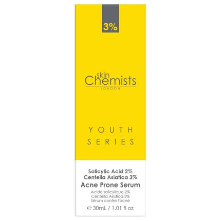 skinChemists US - Acne Prone Serum Salicylic Acid 2%, Centella Asistica 3% 30ml