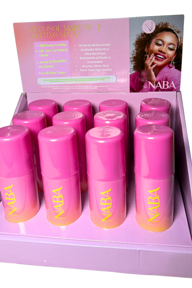 NABA Cosmetics - Setting Spray Display – 12 Units