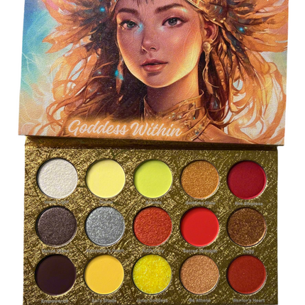 Connected Boutique - Goddess Within 15‑Shade Eyeshadow Palette – Bold Mattes & Luminous Shimmers