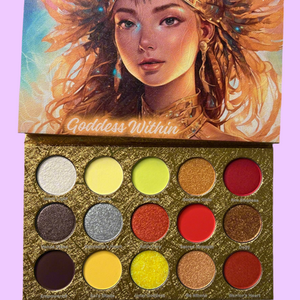 Connected Boutique - Goddess Within 15‑Shade Eyeshadow Palette – Bold Mattes & Luminous Shimmers