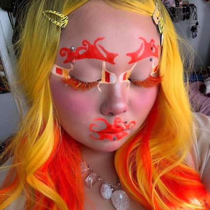 Inked Doll Cosmetics - *FLAME* (Orange/Red) DreamDoll Color Lashes!