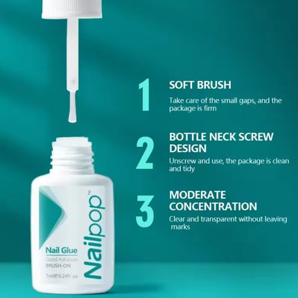 Nail Pop Studio - Brush-On Nail Glue