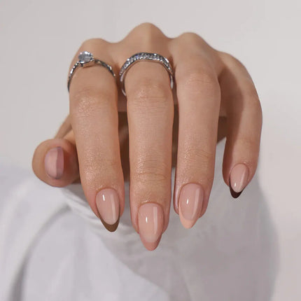 Nail Pop Studio - Mocha Muse Almond Nails - Press On Nails | Long Lasting & Reusable