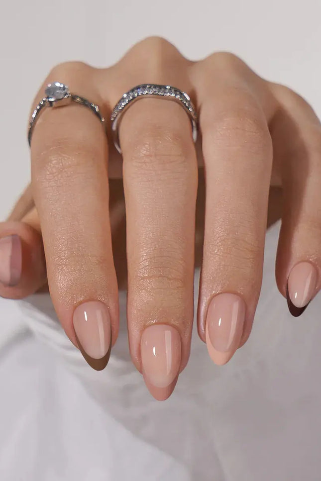 Nail Pop Studio - Mocha Muse Almond Nails - Press On Nails | Long Lasting & Reusable
