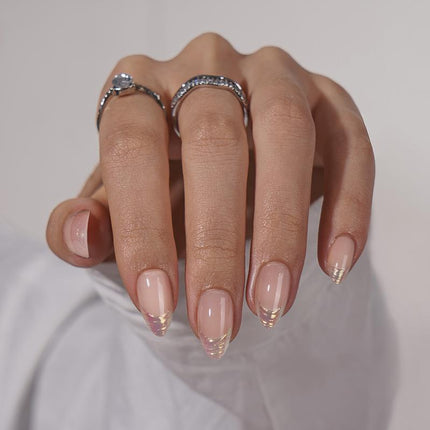Nail Pop Studio - Athena Aurora Almond Nails - Press On Nails