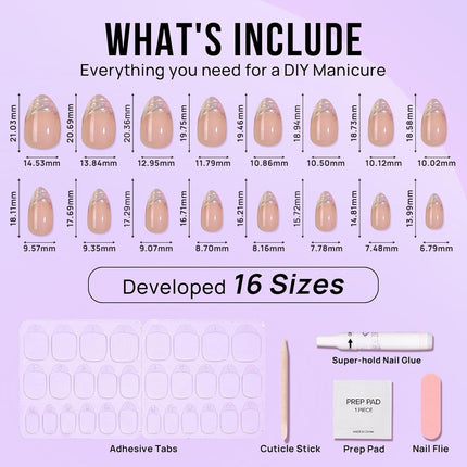 Nail Pop Studio - Athena Aurora Almond Nails - Press On Nails