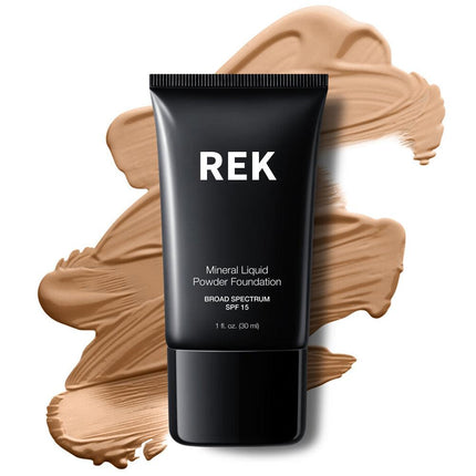 REK Cosmetics - Light Nude | Mineral Liquid Powder Foundation with SPF 15 | REK Cosmetics