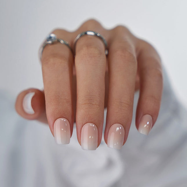Nail Pop Studio - Vanilla Cream Square Nails - Press On Nails | Long Lasting & Reusable