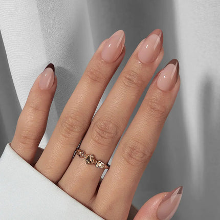 Nail Pop Studio - Mocha Muse Almond Nails - Press On Nails | Long Lasting & Reusable