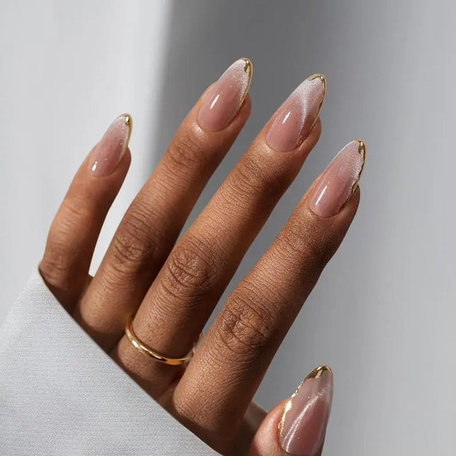 Nail Pop Studio - Knightshield Almond Nails - Press On Nails | Long Lasting & Reusable