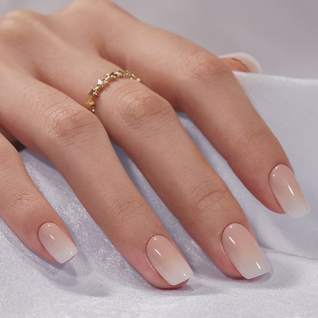 Nail Pop Studio - Vanilla Cream Square Nails - Press On Nails | Long Lasting & Reusable