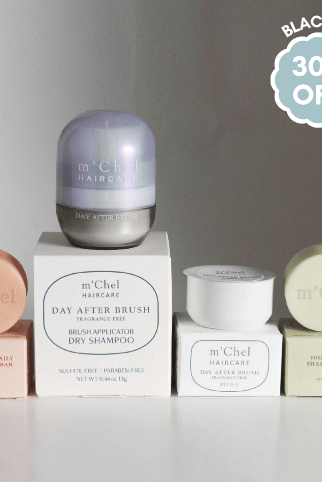 m'Chel Haircare - Day After Brush + Refill + Bars Bundle