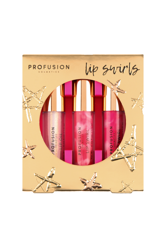 Profusion Cosmetics - Crimson Lip Swirls – 3-Piece Lip Gloss Set