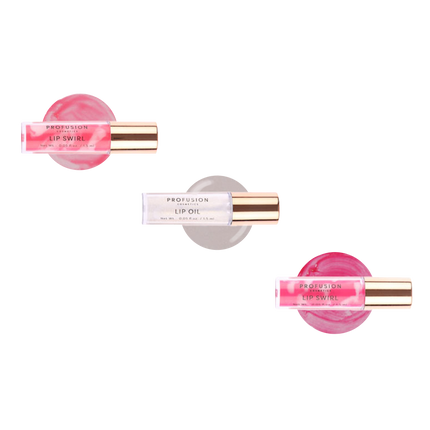 Profusion Cosmetics - Crimson Lip Swirls – 3-Piece Lip Gloss Set