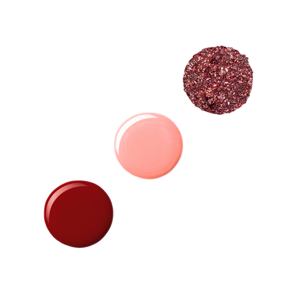 Profusion Cosmetics - Crimson Gel Nails – 4-Piece Nail Polish Set with Top Coat