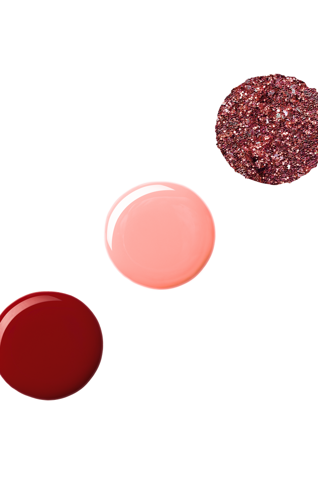 Profusion Cosmetics - Crimson Gel Nails – 4-Piece Nail Polish Set with Top Coat