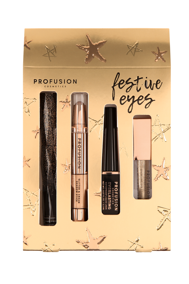 Profusion Cosmetics - Crimson Festive Eyes – Complete 4-Piece Eye Set