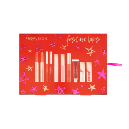 Profusion Cosmetics - Crimson Festive Lips – 10-Piece Lip Collection