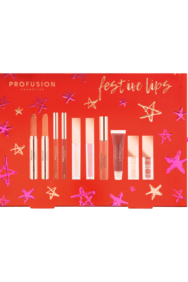 Profusion Cosmetics - Crimson Festive Lips – 10-Piece Lip Collection
