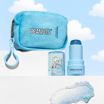 Profusion Cosmetics - Peanuts 75th | Linus’s Cozy Tint PH Color Changing Balm & Security Blanket Pouch