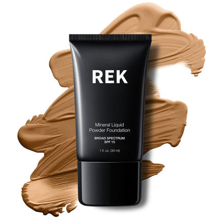 REK Cosmetics - Warm Nude | Mineral Liquid Powder Foundation with SPF 15 | REK Cosmetics