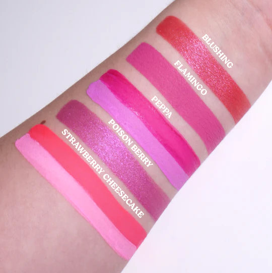 Glisten Cosmetics Blushing (Metallic Red Pink) Pan