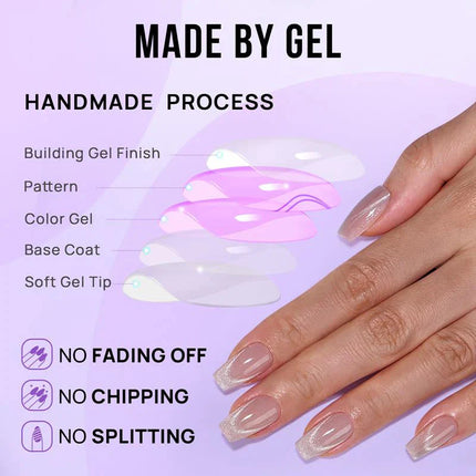 Nail Pop Studio - Starlight Shimmer Coffin Nails - Press On Nails