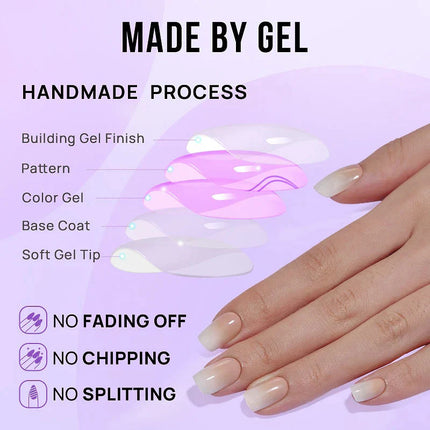 Nail Pop Studio - Vanilla Cream Square Nails - Press On Nails | Long Lasting & Reusable