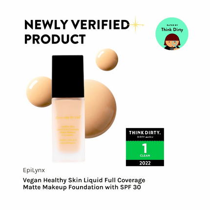 EpiLynx - Healthy Skin Liquid Full Coverage Matte Makeup Foundation with SPF 30