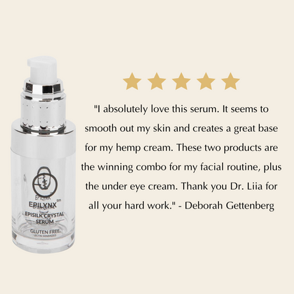 EpiLynx - Vegan EpiSilk, Crystal Wrinkle Smoothing Face Serum - Intense Brightening and Firming Wrinkle Fix for Sensitive Skin