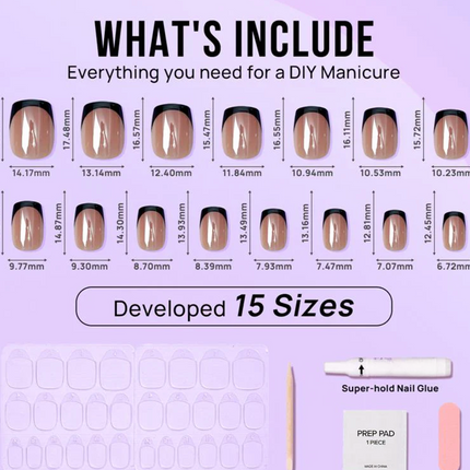 Nail Pop Studio - Braveheart Short Square Nails - Press On Nails | Long Lasting & Reusable