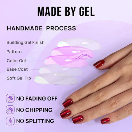 Nail Pop Studio - Hot Love Square Nails - Press On Nails | Long Lasting & Reusable
