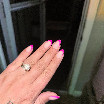 Nail Pop Studio - Summer Berry French Almond Nails - Press On Nails | Long Lasting & Reusable