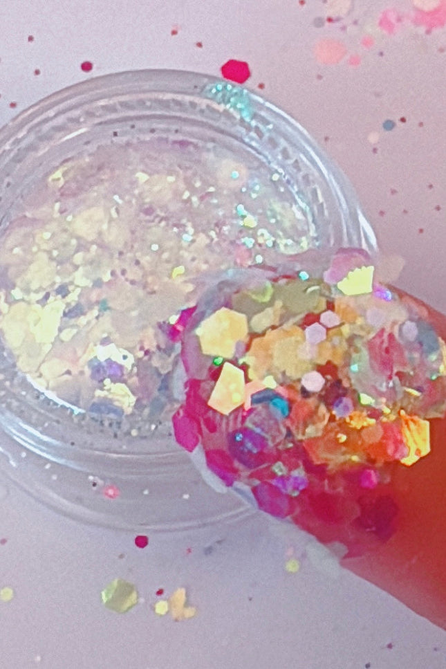 Inked Doll Cosmetics - POLAR-IZING (Ice Blue) Chunky Iridescent Glamdoll Glitter