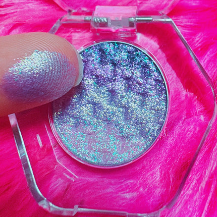 Inked Doll Cosmetics - PEARLESCENT PURPLE “Mermaidia Collection” Pressed TripleChrome