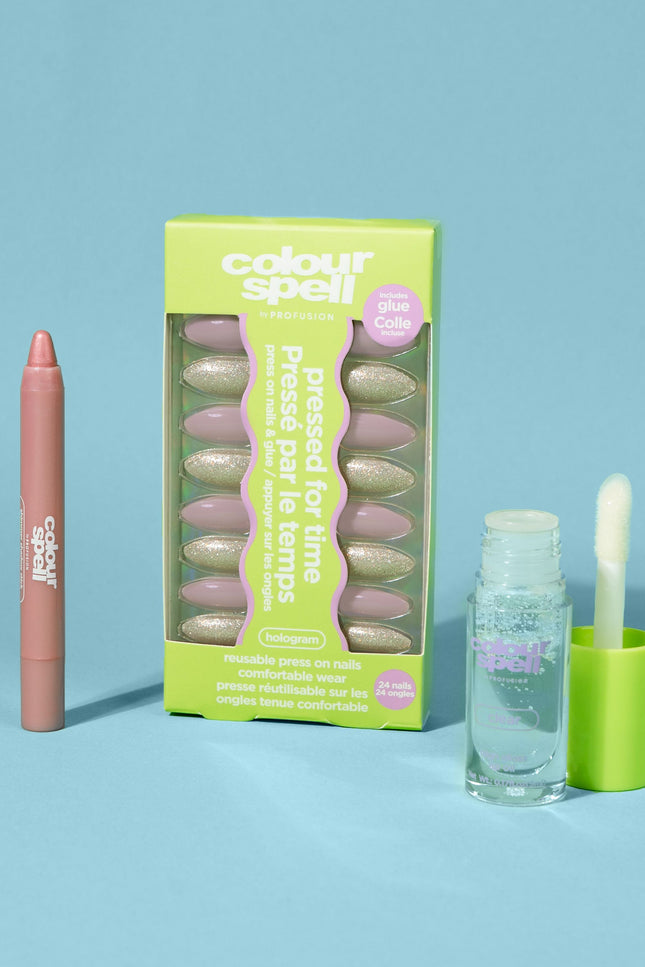 ColourSpell - Pressed, Glossed and Polished Collection- Shadow, Lip Oil & Nails