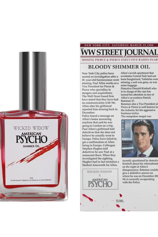 Wicked Widow Beauty - American Psycho Bloody Shimmer Oil