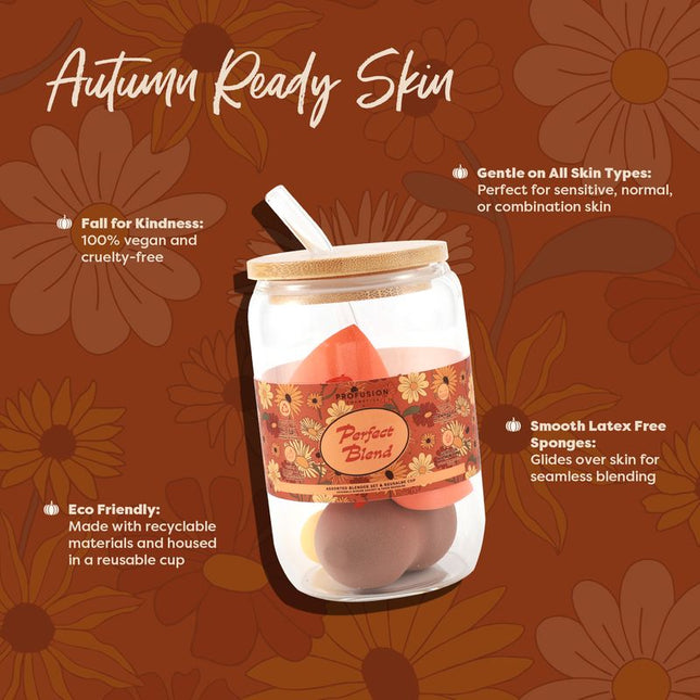 Profusion Cosmetics - Pumpkin Spice | Perfect Blend Sponge Set & Reusable Cup