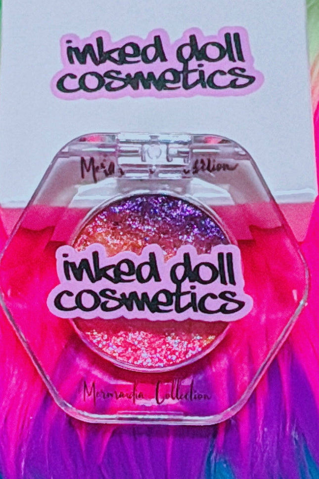 Inked Doll Cosmetics - MER-CHELLA “MERMAIDIA COLLECTION” PRESSED TRIPLECHROME