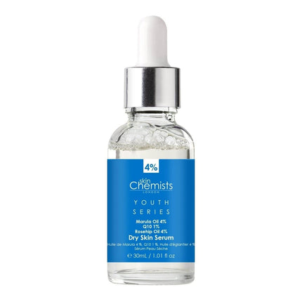 skinChemists US - Dry Skin Serum Marulua Oil 4%, Q10 1%, Rosehip Oil 4% 30ml