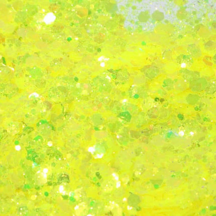 Inked Doll Cosmetics - LEMON SUGAR CUBES Neon Yellow (Chunky or Fine) “Magic Mushroom Gels”