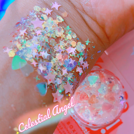 Inked Doll Cosmetics - CELESTIAL ANGEL MERMAID JELLY (FACE/BODY/HAIR) GLITTER GEL